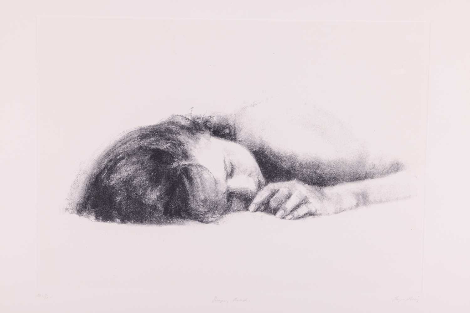 Modern British School, 20th century, 'Sleeping Head', indistinctly signed, and numbered in pencil, A - Image 4 of 8