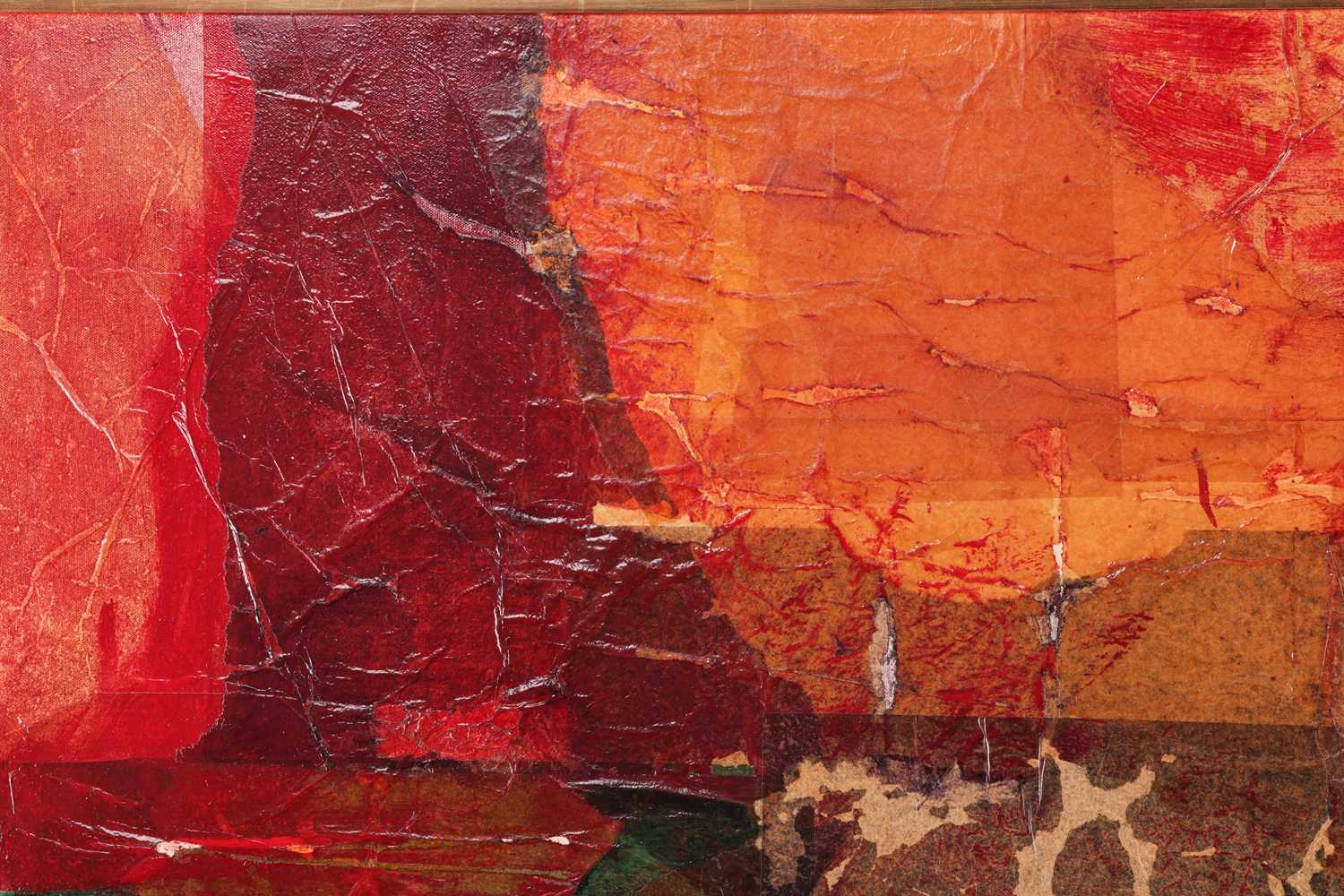 Fulton? (20th century), Abstract in reds and greens, indistinctly signed (lower right), mixed media  - Image 6 of 10