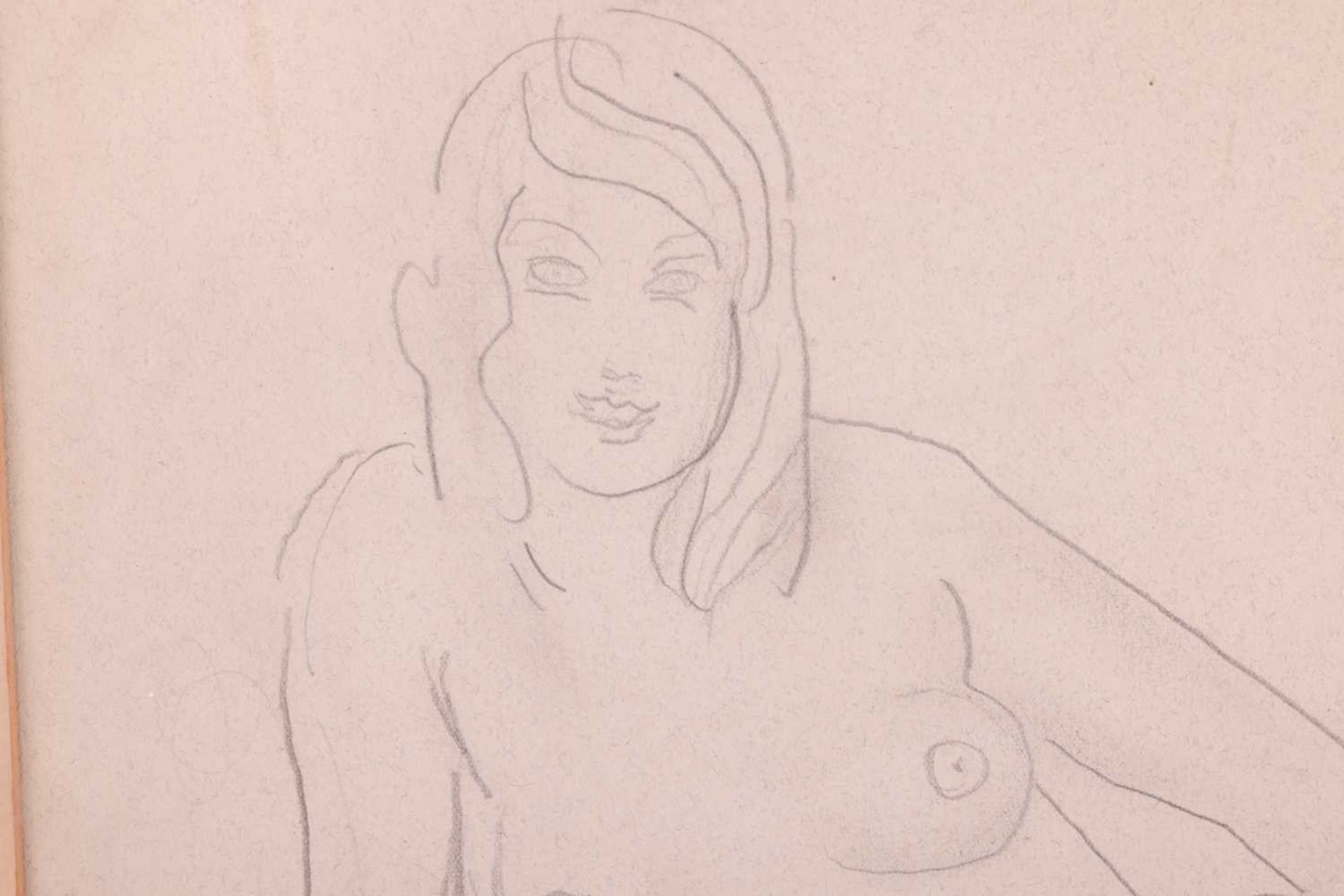 Augustus John (1878 - 1961), Study of a female nude, signed 'John' (lower right), pencil on paper (p - Bild 4 aus 6