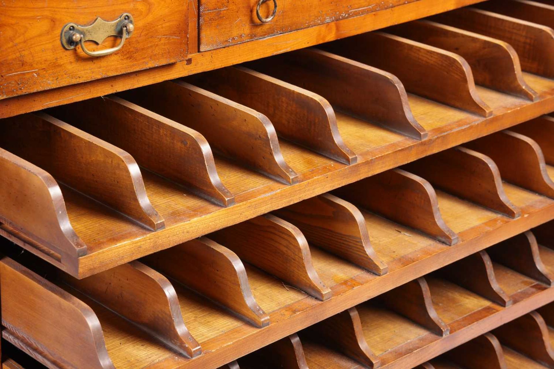 An early 20th-century French cherry wood Sommelier's wine rack, cupboard, fitted with three frieze d - Image 3 of 6