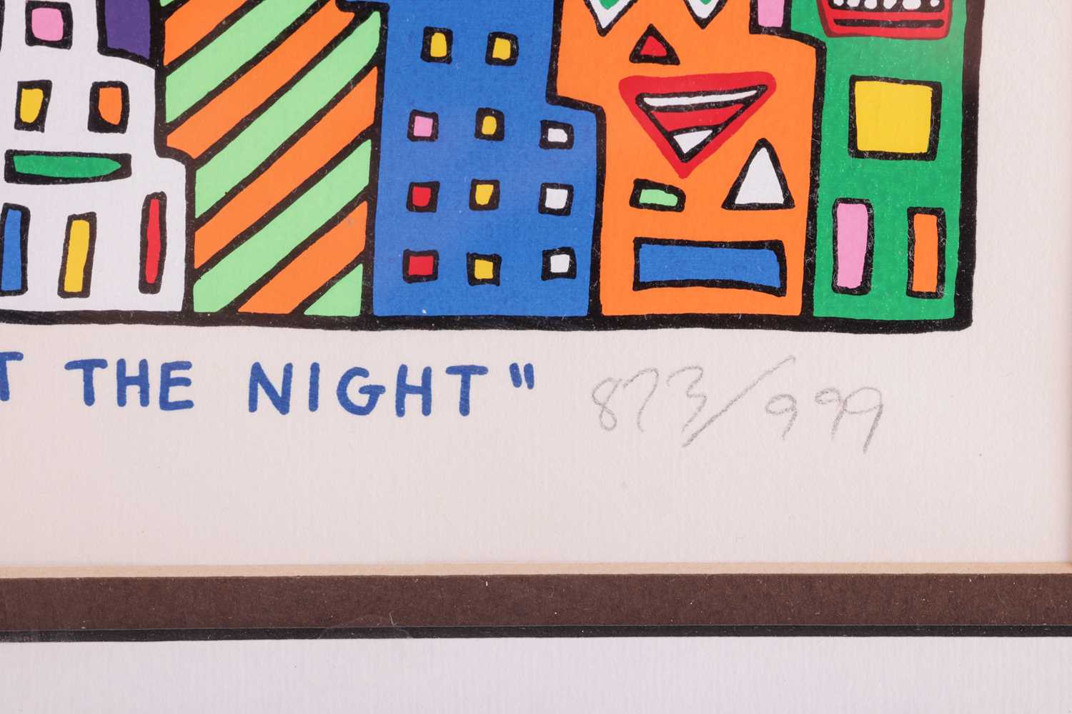 James Rizzi (American, 1950 - 2011), 'Something about the Night', signed in pencil 'Rizzi' (lower le - Image 4 of 7