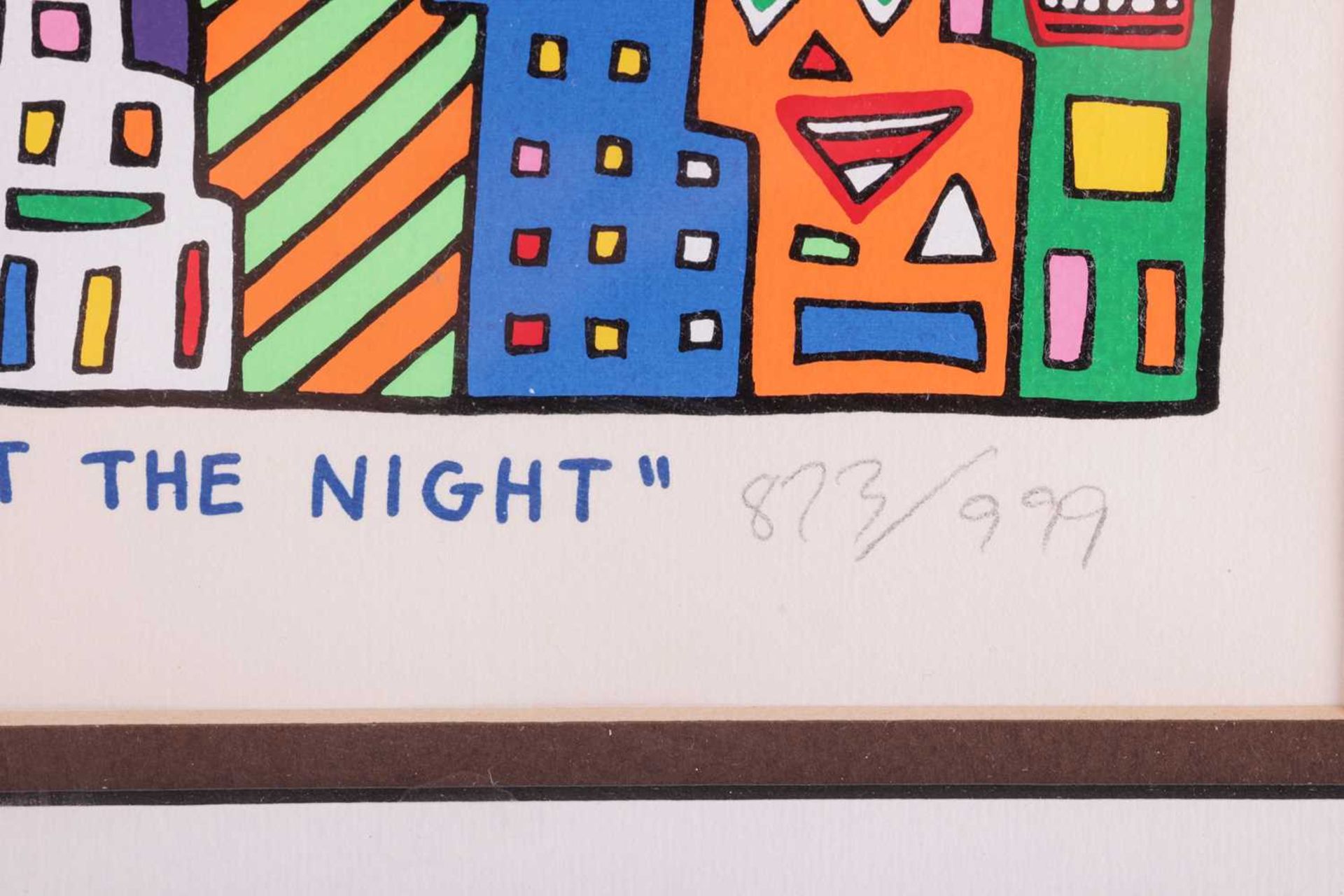 James Rizzi (American, 1950 - 2011), 'Something about the Night', signed in pencil 'Rizzi' (lower le - Image 4 of 7
