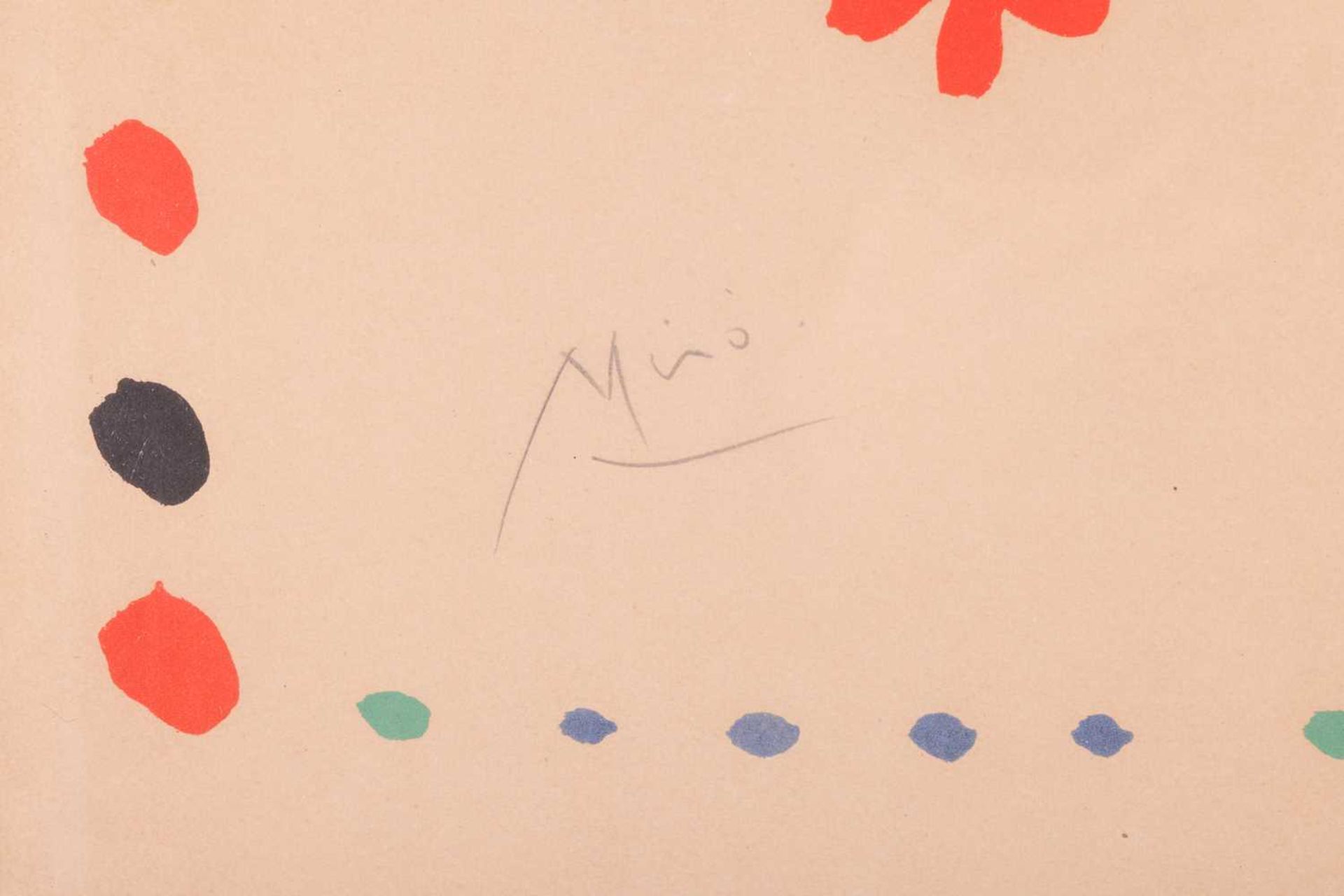 Joan Miro (Spanish, 1893 - 1983), Poster for Exhibition of 1948, signed in pencil (lower left), colo - Image 3 of 7
