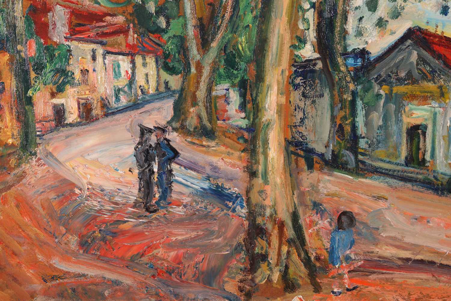Arbit Blatas (Lithuanian, 1908-1999), Figures in a square at Ceret, signed and dated 'A. Blatas Cere - Image 3 of 22
