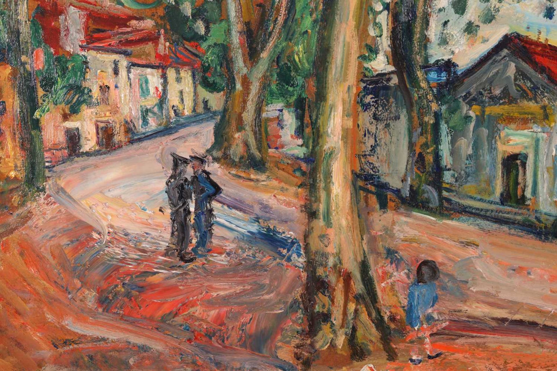 Arbit Blatas (Lithuanian, 1908-1999), Figures in a square at Ceret, signed and dated 'A. Blatas Cere - Bild 3 aus 22