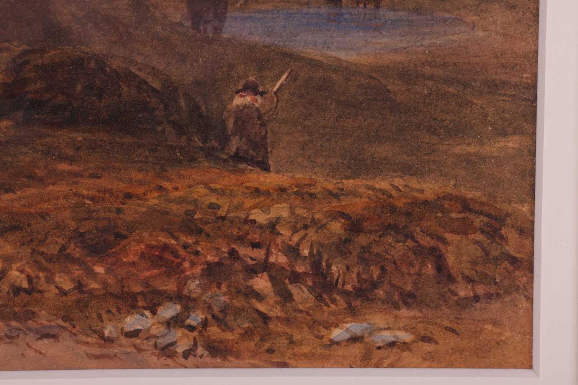 David Cox Jnr. (1808 - 1885), Hilltop Castle with sea beyond, unsigned, watercolour, 19.5 x 29.5 cm, - Bild 5 aus 10