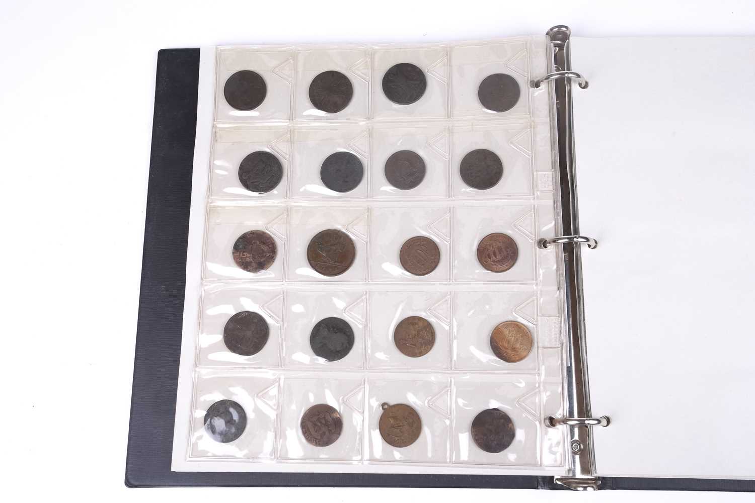 An album containing a collection of coins, George II and later, to include silver crowns and coins,  - Image 5 of 20