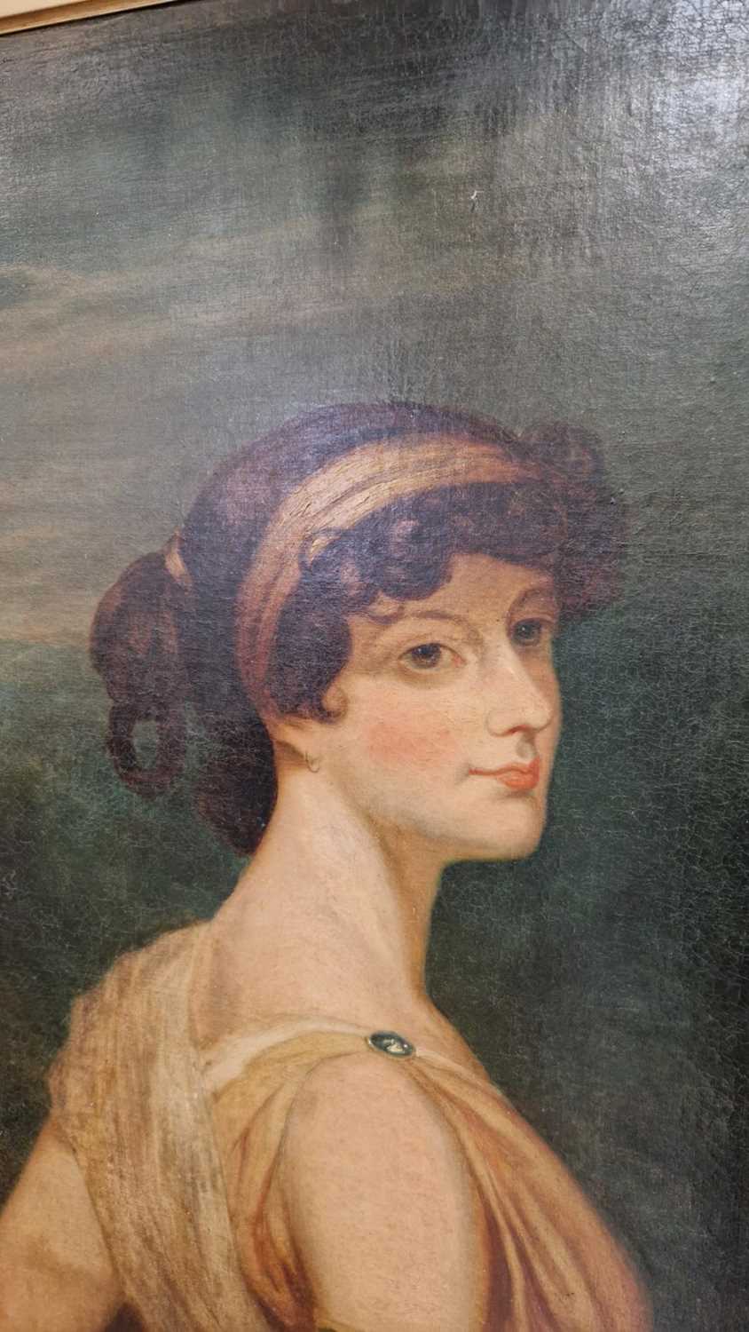 After Sir Thomas Lawrence (1769 - 1830), Portrait of Miss Meyrick, co-heiress of Badorgan, Anglesey, - Image 19 of 21