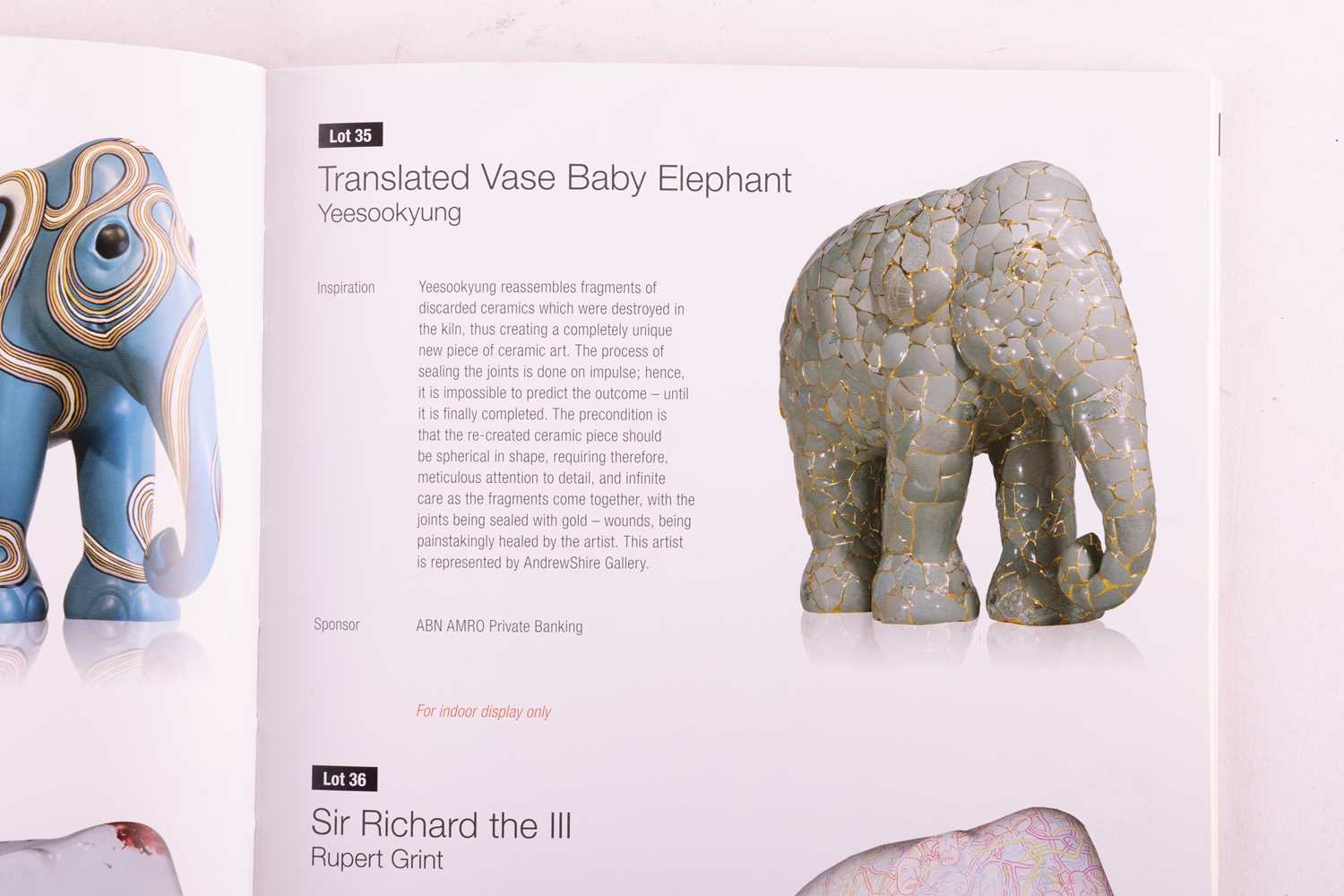 Yeesookyung (b. 1963) South Korean, 'Translated Vase Baby Elephant' (2012), celadon ceramic pieces f - Image 15 of 16