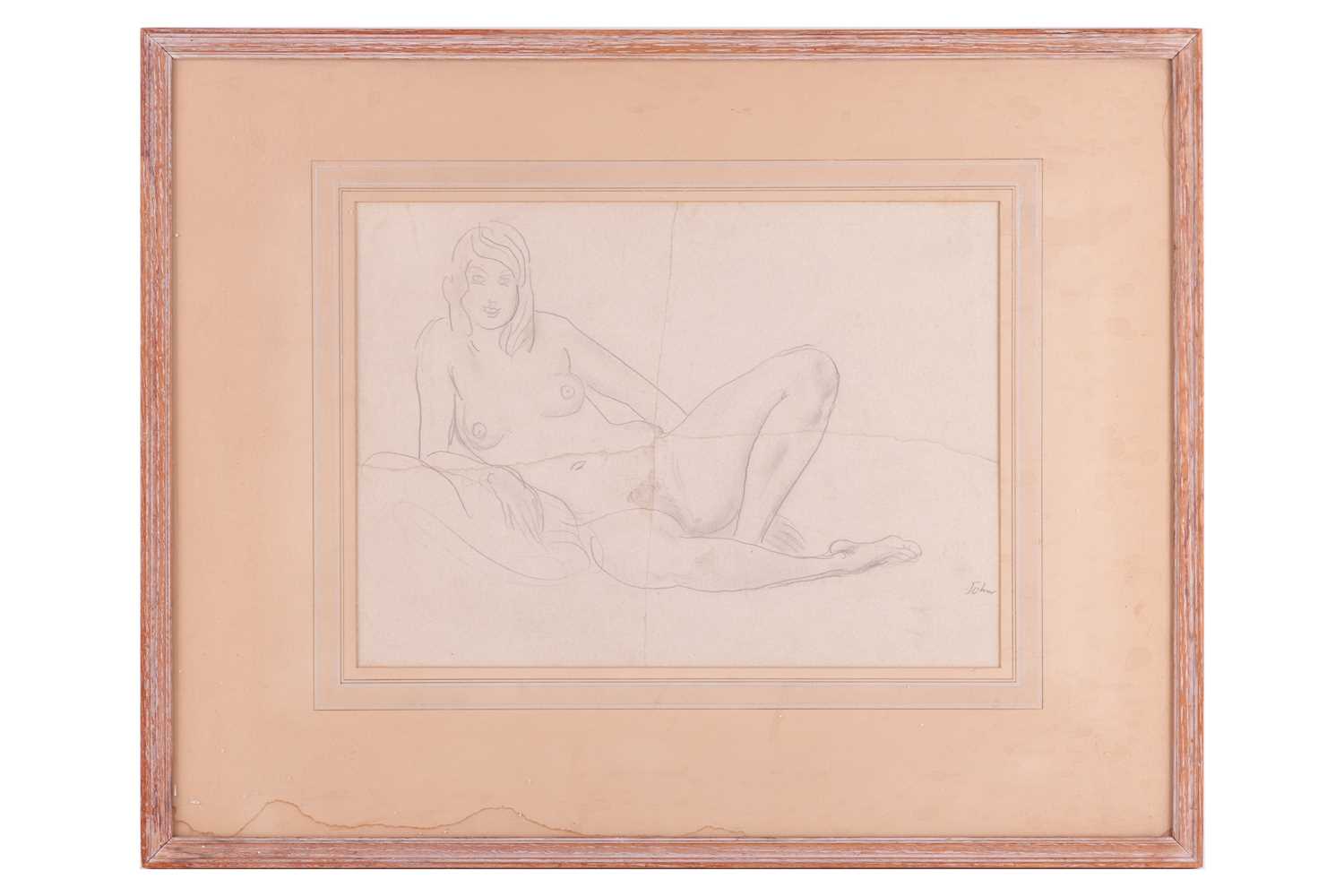 Augustus John (1878 - 1961), Study of a female nude, signed 'John' (lower right), pencil on paper (p