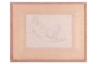 Augustus John (1878 - 1961), Study of a female nude, signed 'John' (lower right), pencil on paper (