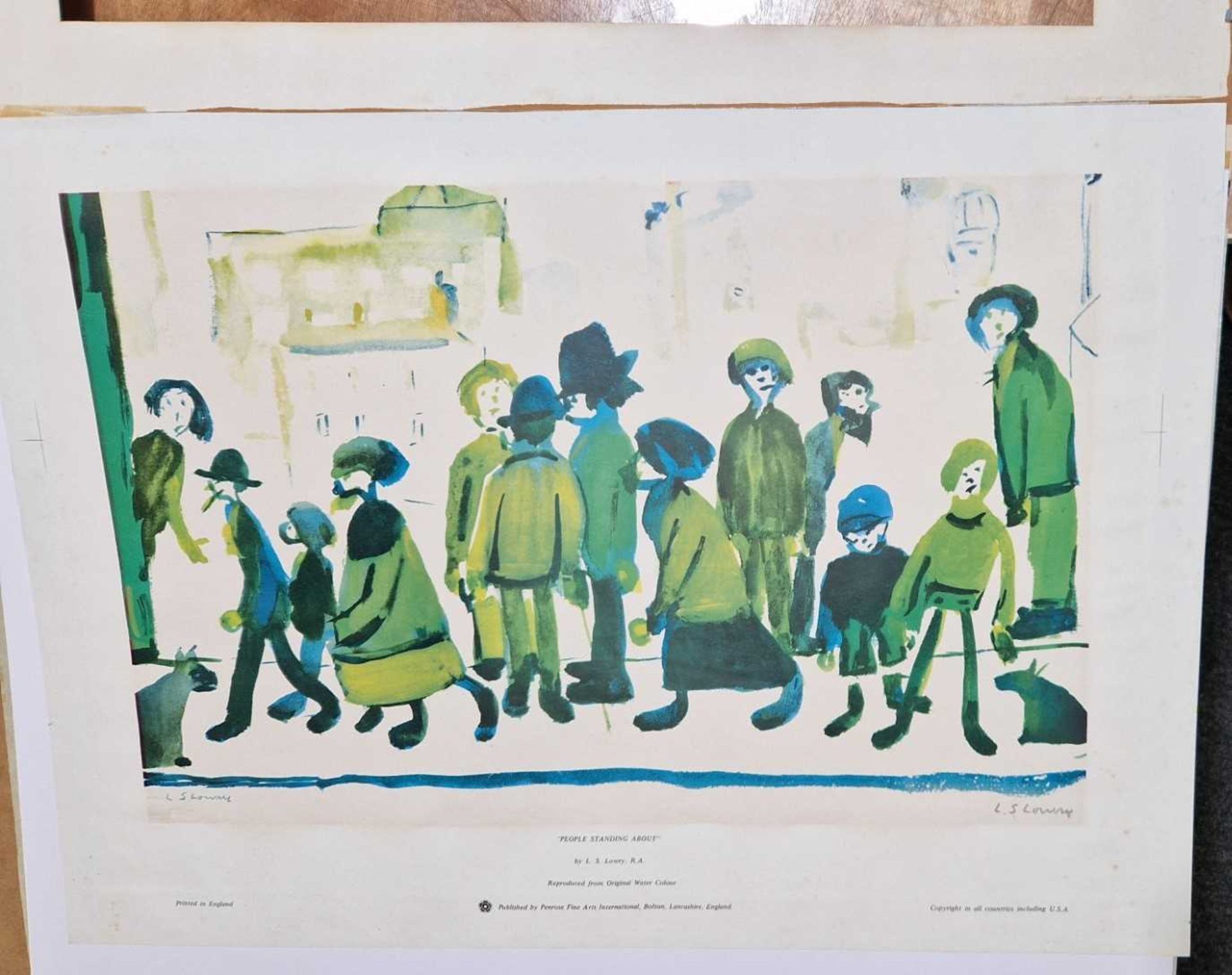 L.S. Lowry (1887 - 1976), People Standing About, signed in pencil (lower right), Fine Art Trade Guil - Image 8 of 13