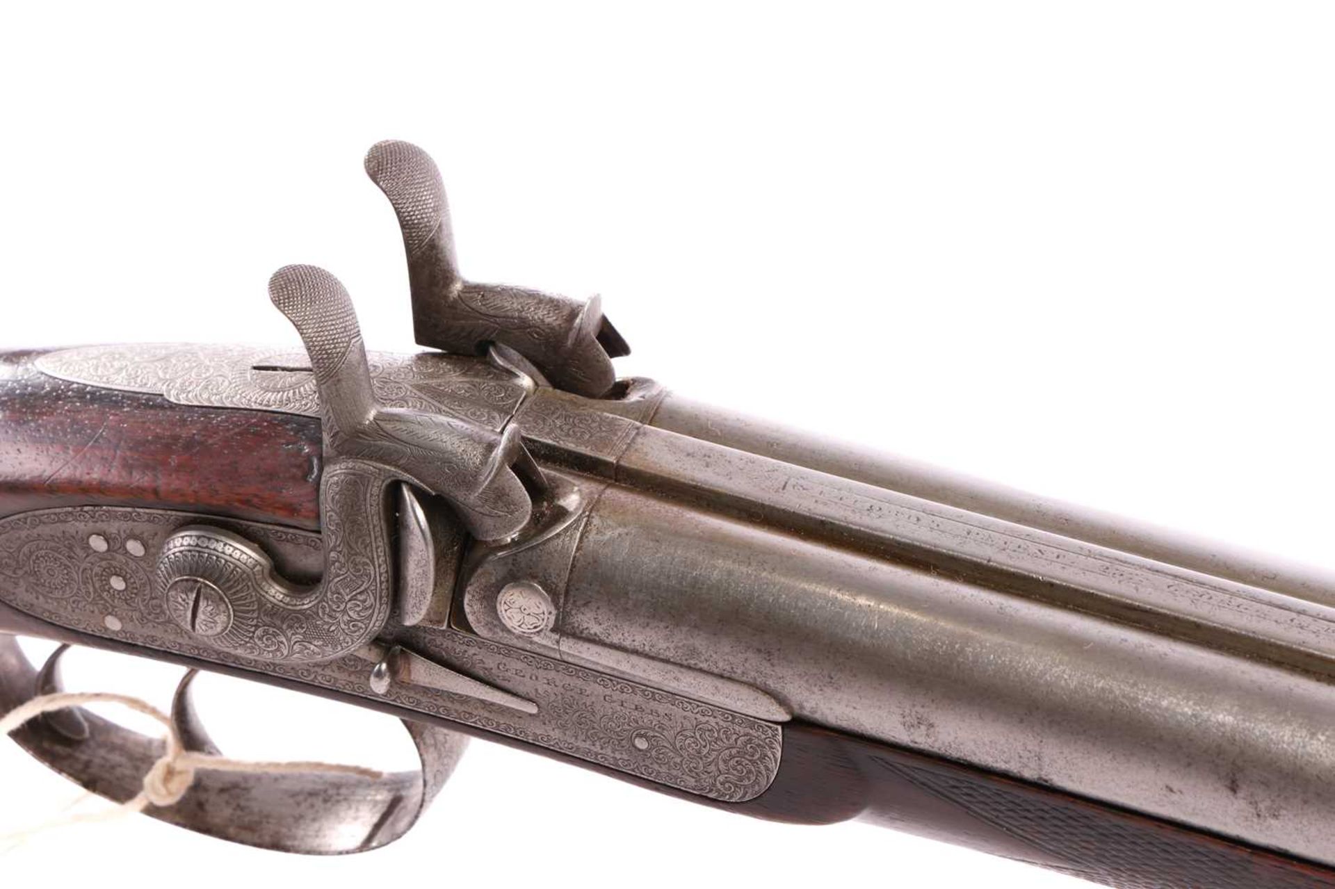 George Gibbs of Bristol 500 calibre double-barreled express percussion sporting gun, the sidelock wi - Image 12 of 12