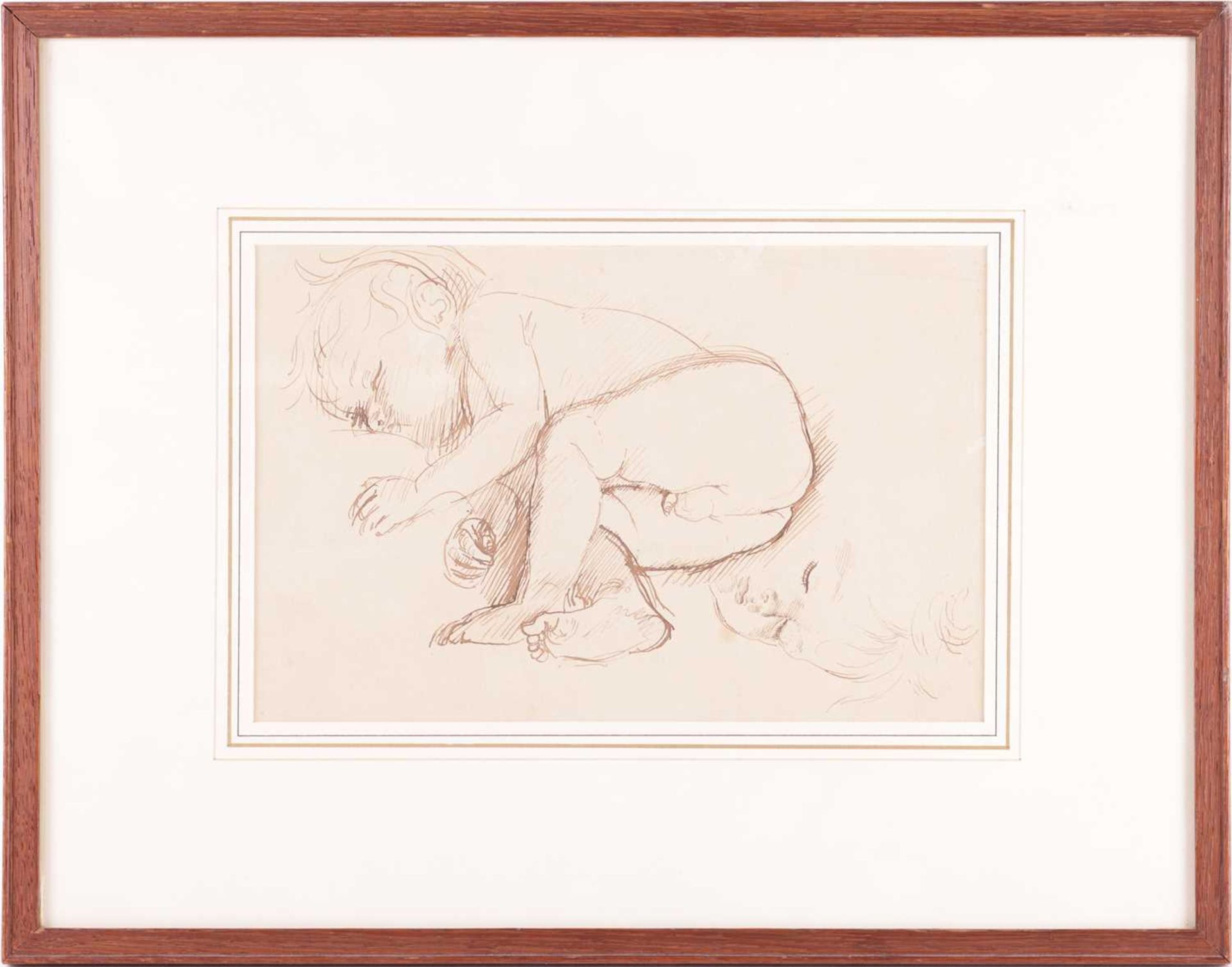 Augustus John (1878-1961), 'Pyramus Asleep', unsigned, pen and ink, 17cm x 26cm, framed and glazed 3 - Image 2 of 10