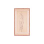 Augustus John (1878 - 1961), Study of a standing female nude, signed 'John' (lower right), pencil on