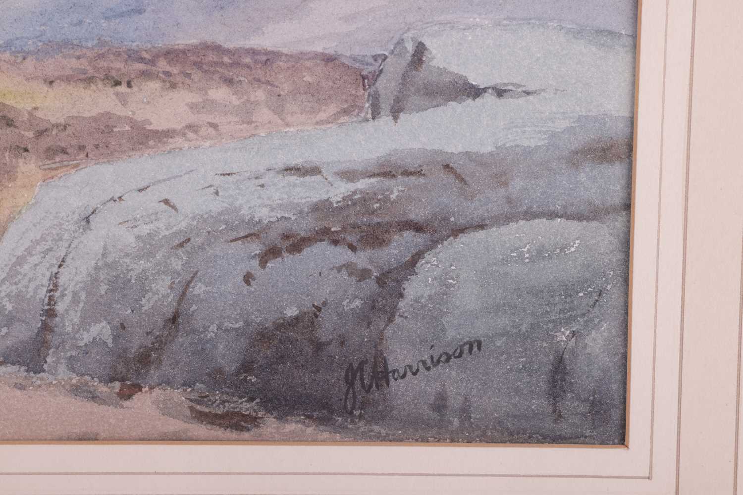 John Cyril Harrison (1898-1985), Red Grouse flying over marshlands, signed 'J. C. Harrison' (lower r - Image 3 of 9