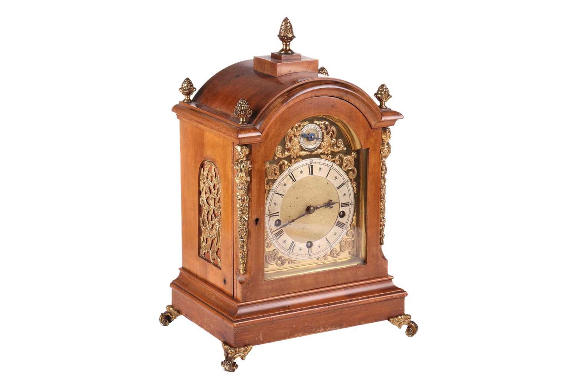 An early 20th-century W&amp;H (Winterhalter &amp; Hoffmeister) 8-day triple train mantel clock with  - Image 5 of 7