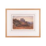 David Cox Jnr. (1808 - 1885), Hilltop Castle with sea beyond, unsigned, watercolour, 19.5 x 29.5 cm,