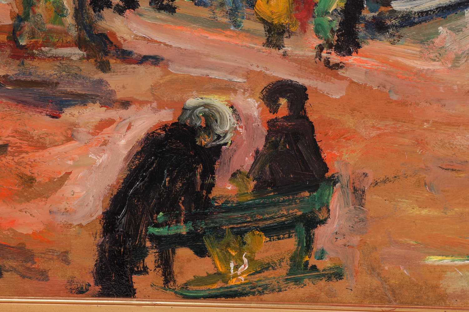 Arbit Blatas (Lithuanian, 1908-1999), Figures in a square at Ceret, signed and dated 'A. Blatas Cere - Image 4 of 22