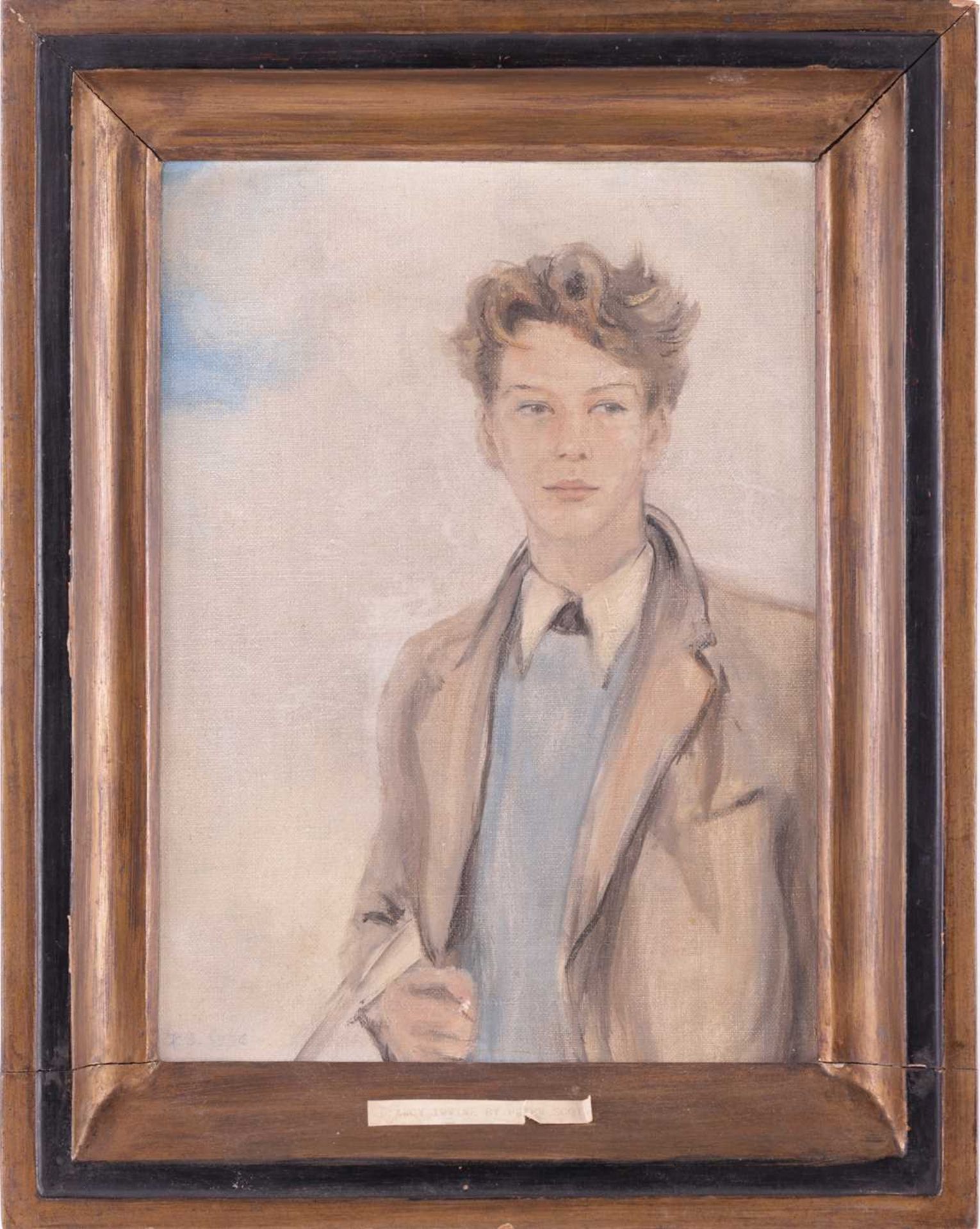 Sir Peter Scott (1909-1989), Portrait of Brian D’Arcy Irvine Esq., signed (lower left), oil on board - Image 2 of 11