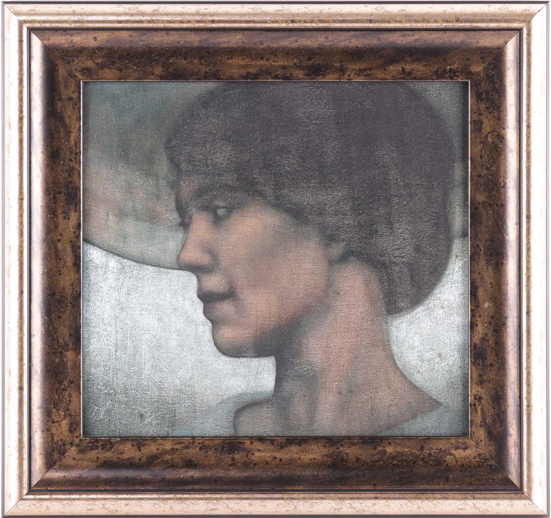 Brian Smyth (b.1967), 'Girl at Aerodrome' (2004), signed and dated on the reverse, oil on canvas, 30 - Image 2 of 7