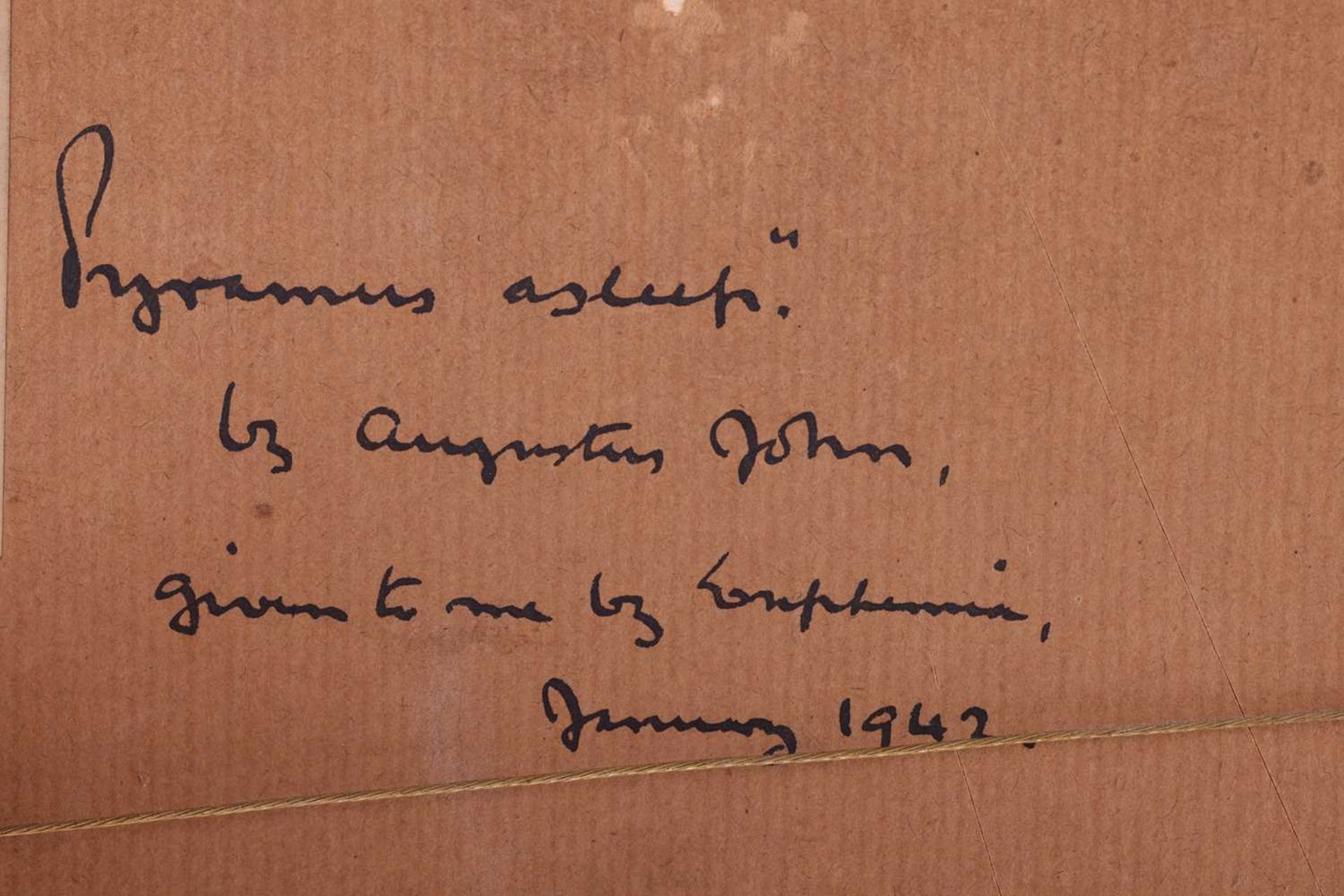 Augustus John (1878-1961), 'Pyramus Asleep', unsigned, pen and ink, 17cm x 26cm, framed and glazed 3 - Bild 7 aus 10