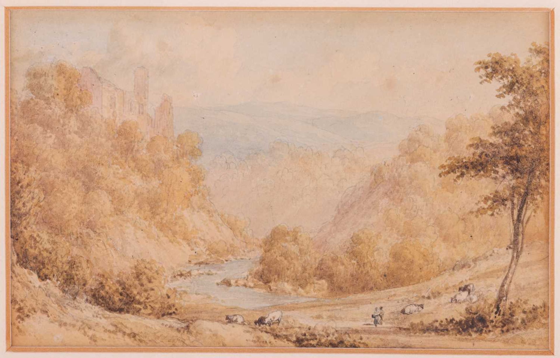 William Westall (1781 - 1850), 'Berry Pomeroy Castle' and 'Shaugh Bridge on the River Plym, Devonshi - Bild 3 aus 7