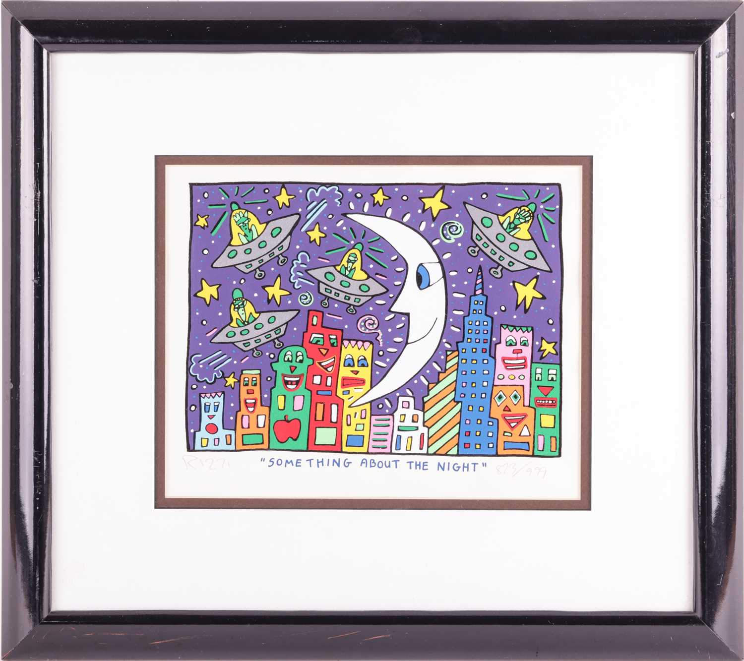James Rizzi (American, 1950 - 2011), 'Something about the Night', signed in pencil 'Rizzi' (lower le - Image 2 of 7