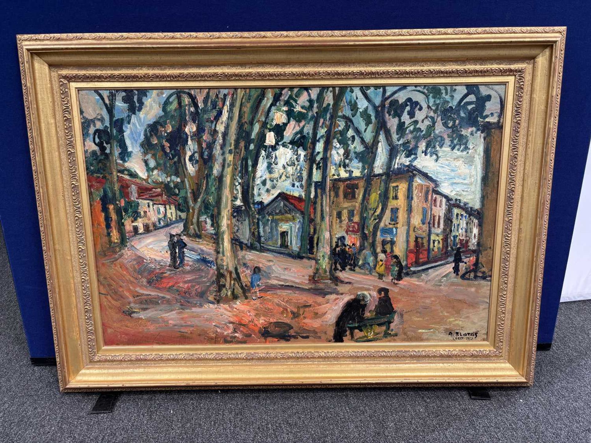 Arbit Blatas (Lithuanian, 1908-1999), Figures in a square at Ceret, signed and dated 'A. Blatas Cere - Bild 18 aus 22