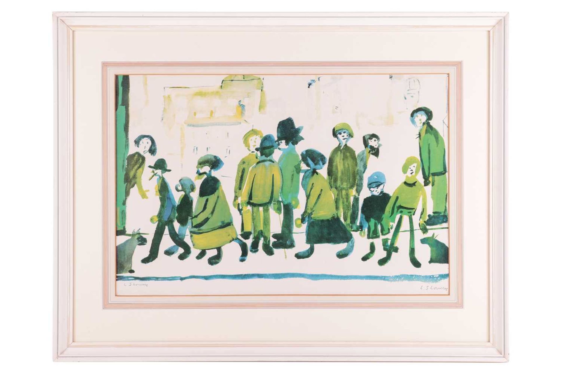 L.S. Lowry (1887 - 1976), People Standing About, signed in pencil (lower right), Fine Art Trade Guil