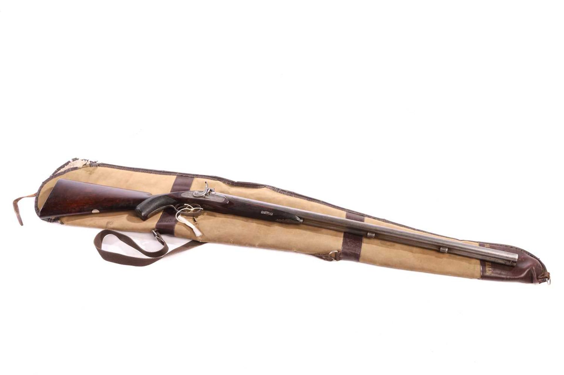 George Gibbs of Bristol 500 calibre double-barreled express percussion sporting gun, the sidelock wi - Bild 9 aus 12