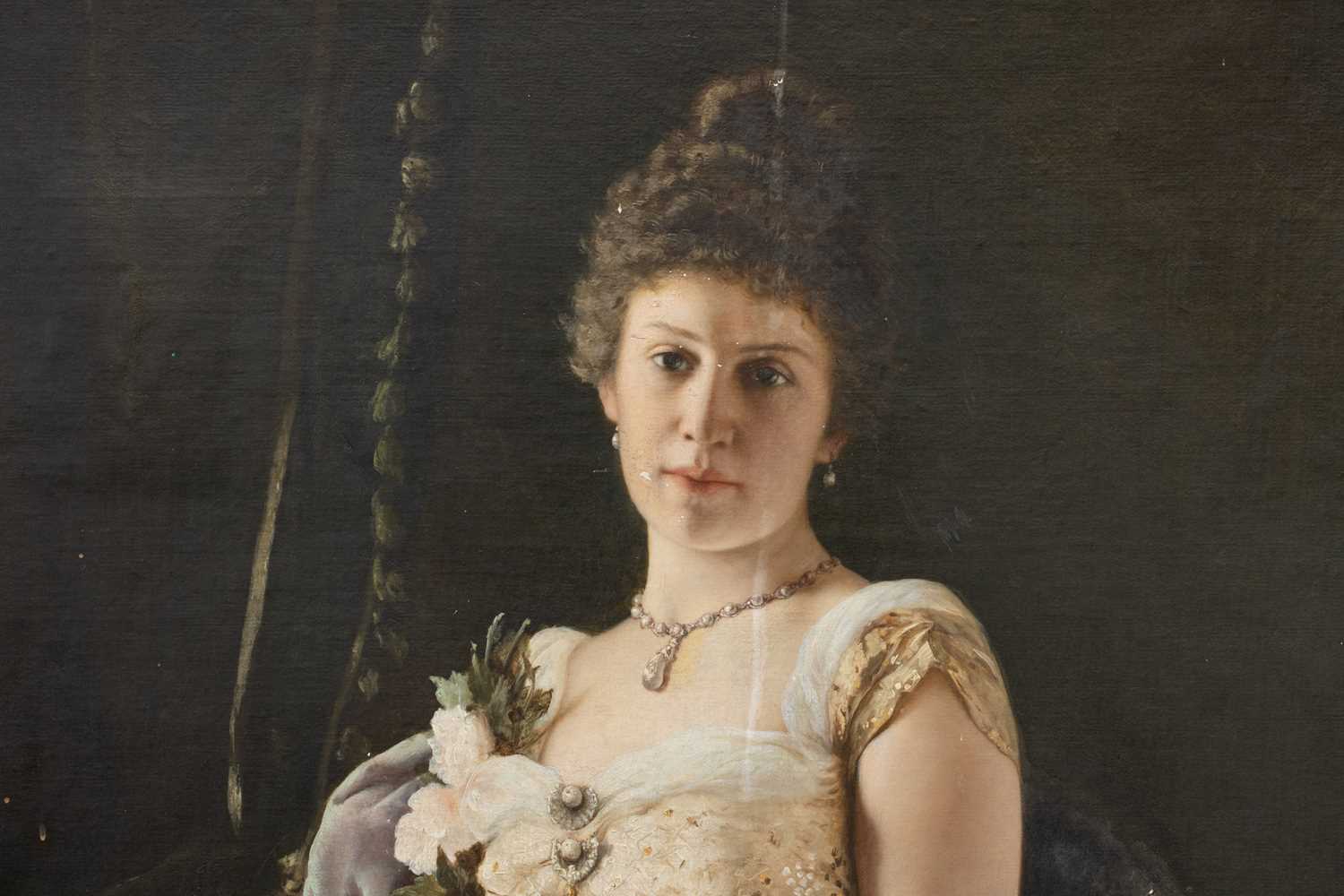 Martsely Gavrilovich Sukhorovich (Russian, 1840 - 1908), Three-quarter length portrait of a Lady, si - Image 2 of 14