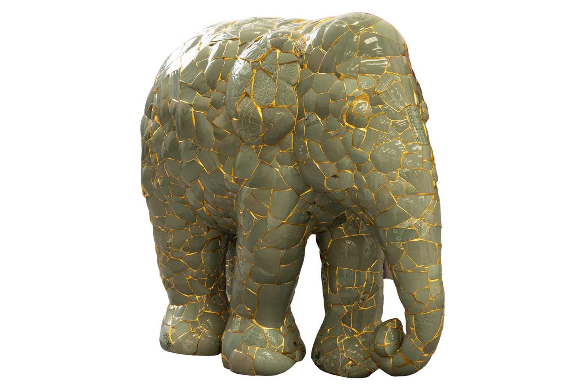 Yeesookyung (b. 1963) South Korean, 'Translated Vase Baby Elephant' (2012), celadon ceramic pieces f - Bild 2 aus 16