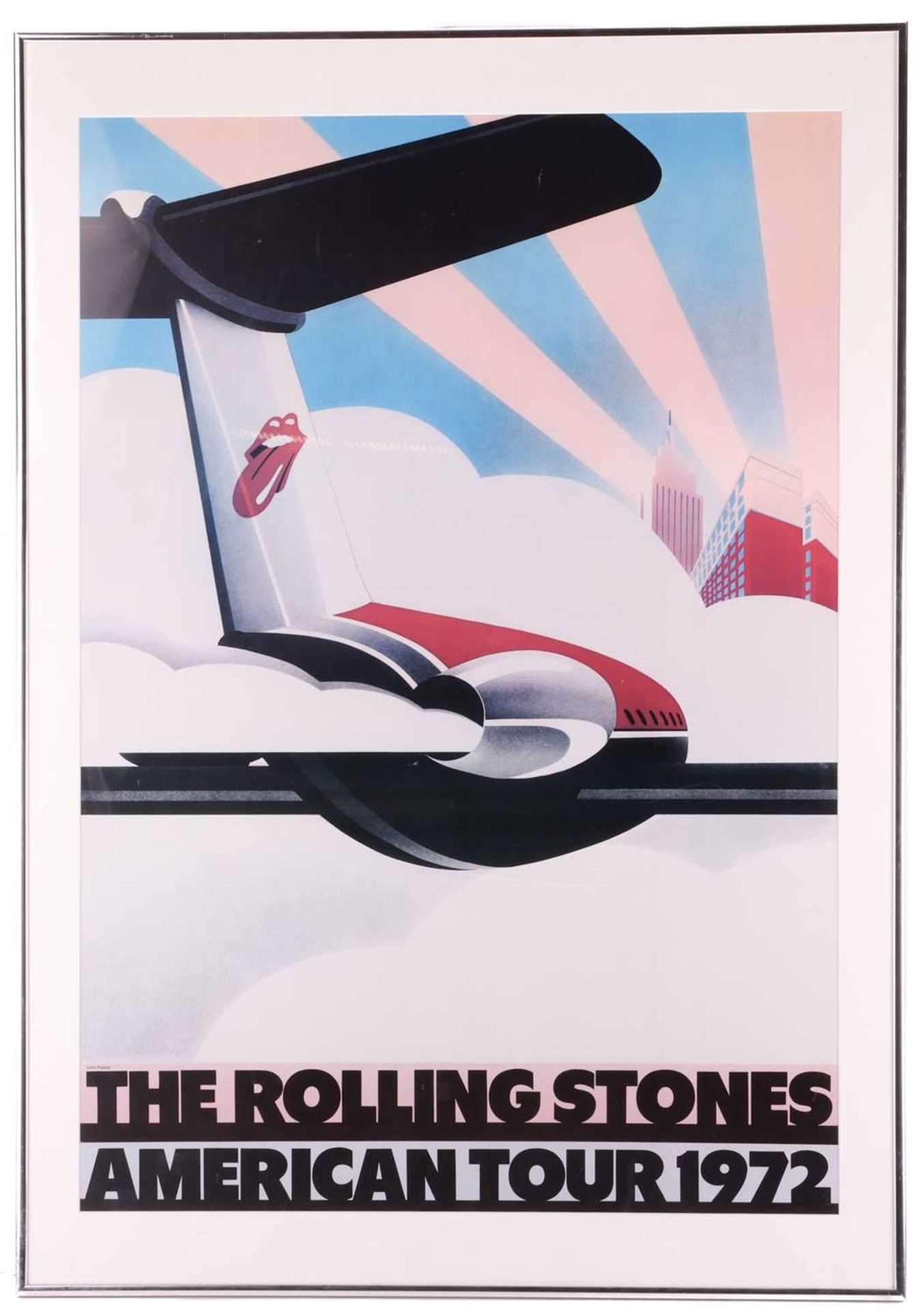 The Rolling Stones: an American Tour poster, 1972, after a design by John Pasche, framed and glazed, - Bild 2 aus 7
