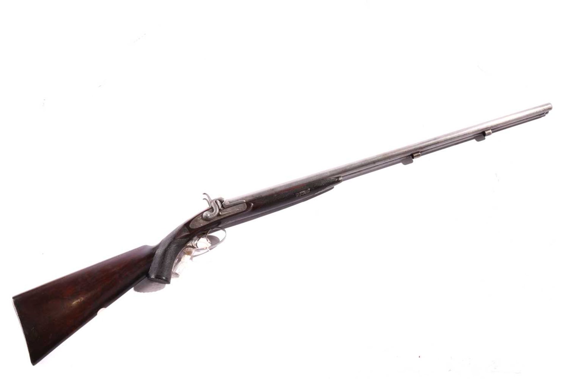 George Gibbs of Bristol 500 calibre double-barreled express percussion sporting gun, the sidelock wi
