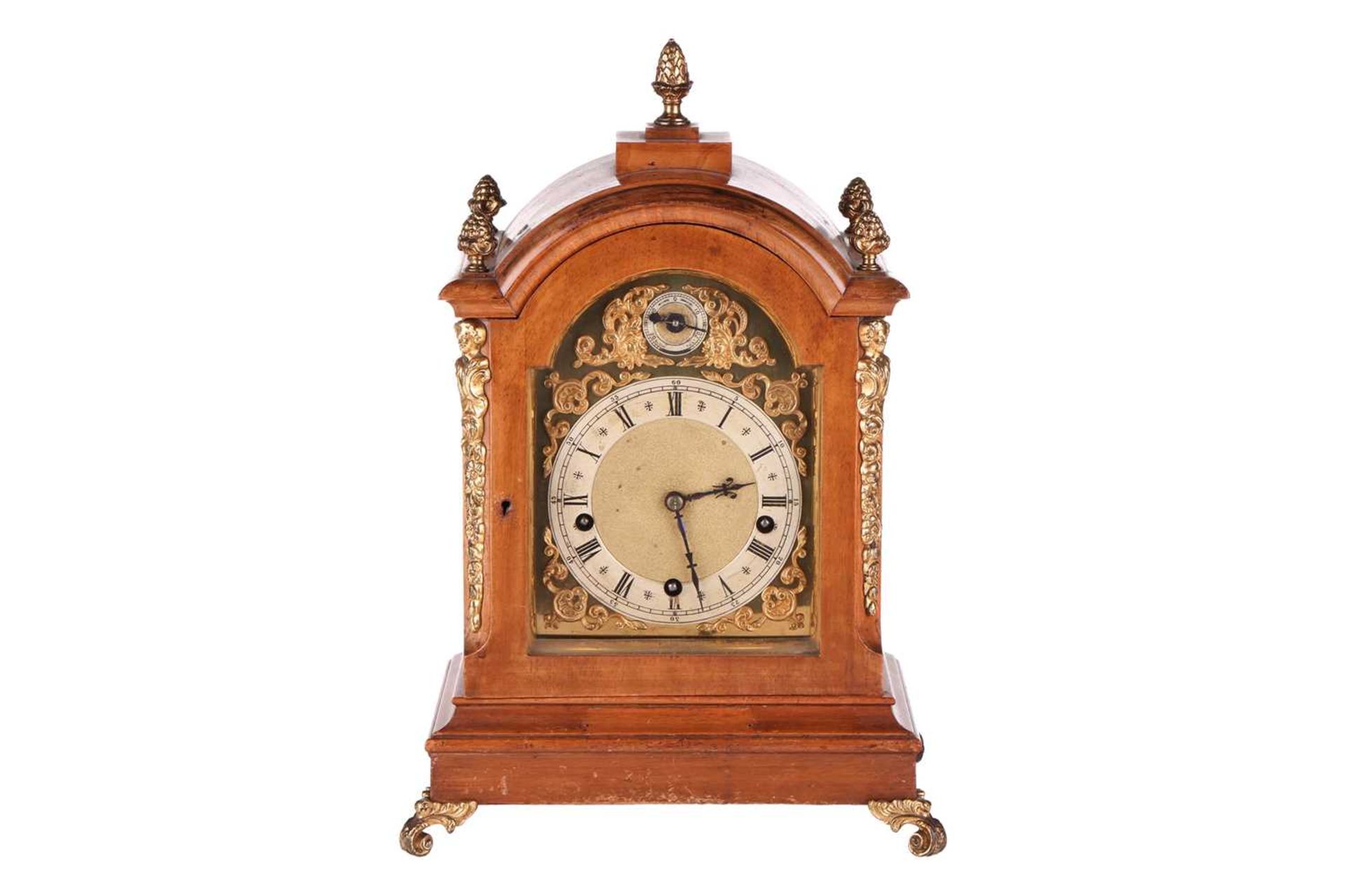 An early 20th-century W&amp;H (Winterhalter &amp; Hoffmeister) 8-day triple train mantel clock with 