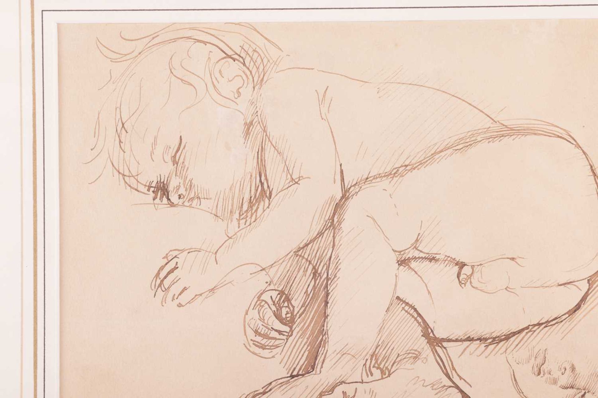 Augustus John (1878-1961), 'Pyramus Asleep', unsigned, pen and ink, 17cm x 26cm, framed and glazed 3 - Image 4 of 10