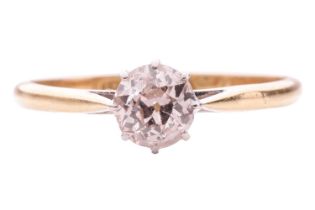 A diamond solitaire ring, set with an old cut diamond with an estimated weight of 0.60ct, in a