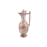 A Victorian silver claret jug by Martin, Hall &amp; Co (Richard Martin &amp; Ebenezer Hall), London 
