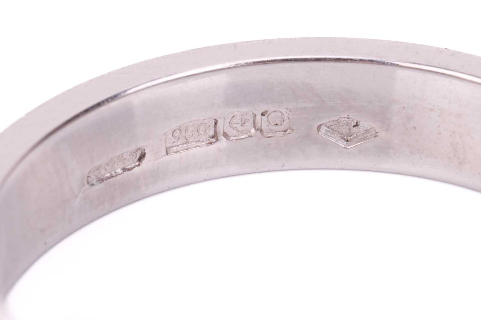 A diamond half eternity ring in platinum, set with a central row of eleven round brilliant cut diamo - Image 5 of 5