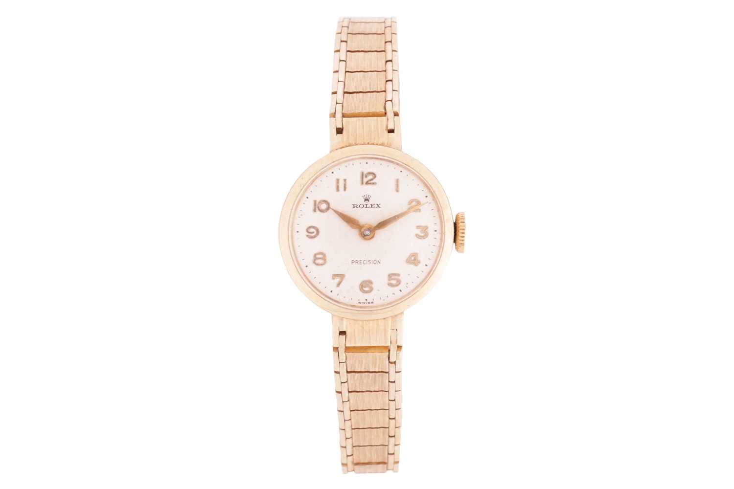 A Rolex Precision lady's gold dress watch. Case back number: 21275 Case Material: 9ct gold Case diam