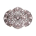 A Victorian diamond brooch, set with an array of old cut and rose cut diamonds, with a total estimat