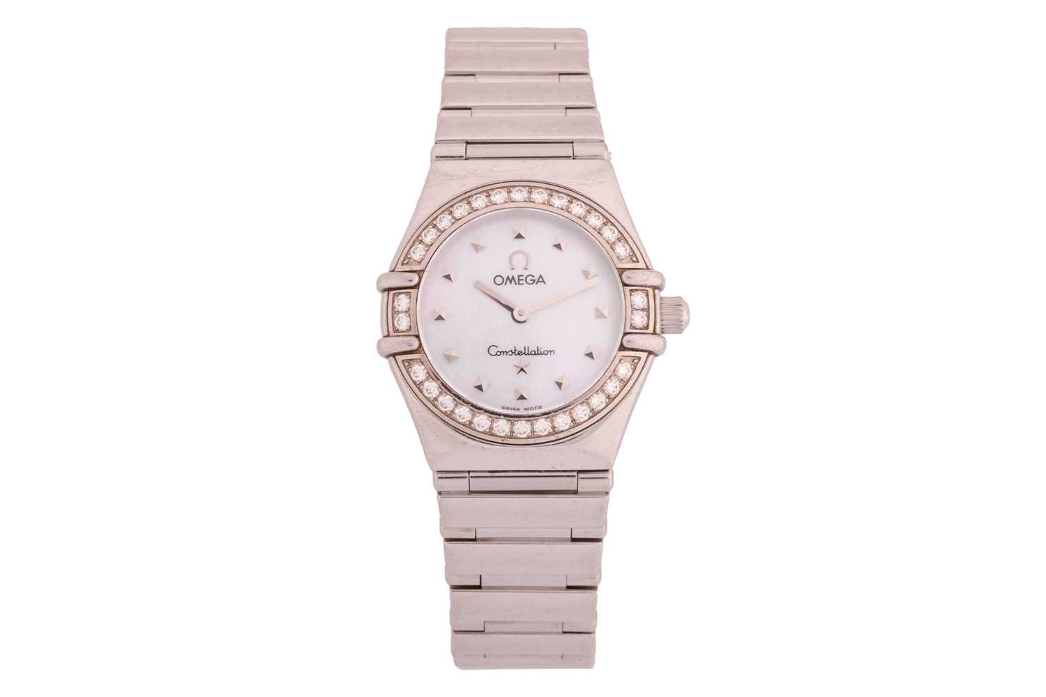 An Omega Constellation diamond set lady's watch. Model: 14657100 Serial: 59004247 Year: 1998 Case Ma
