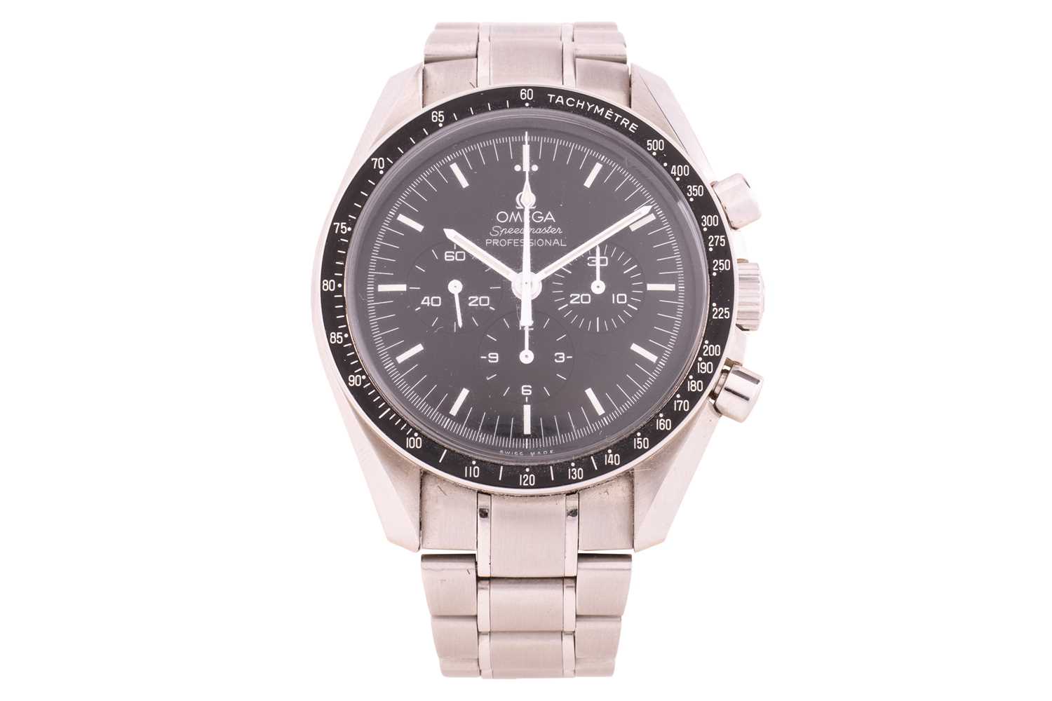 A 1985 Omega Speedmaster Professional Moon watch Ref: 145.0022 Model: 145.0022 Serial: 48339763 Year