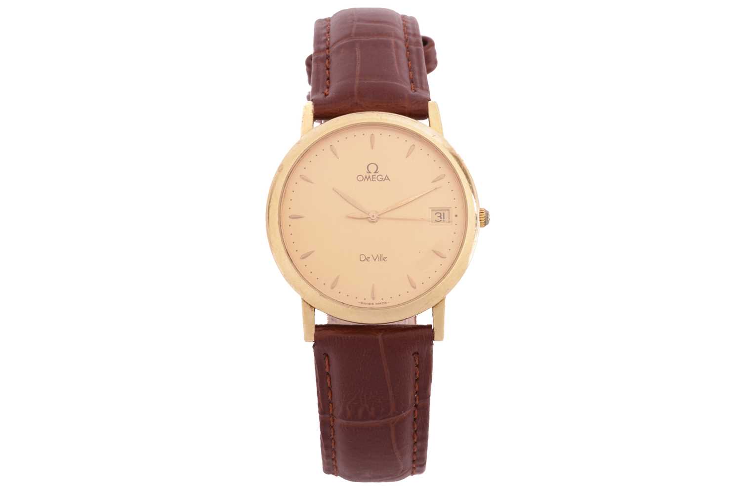 An Omega De Ville 18ct gold dress watch. Model: 196.2432 Serial: 54272728 Year: 1993 Case Material: 