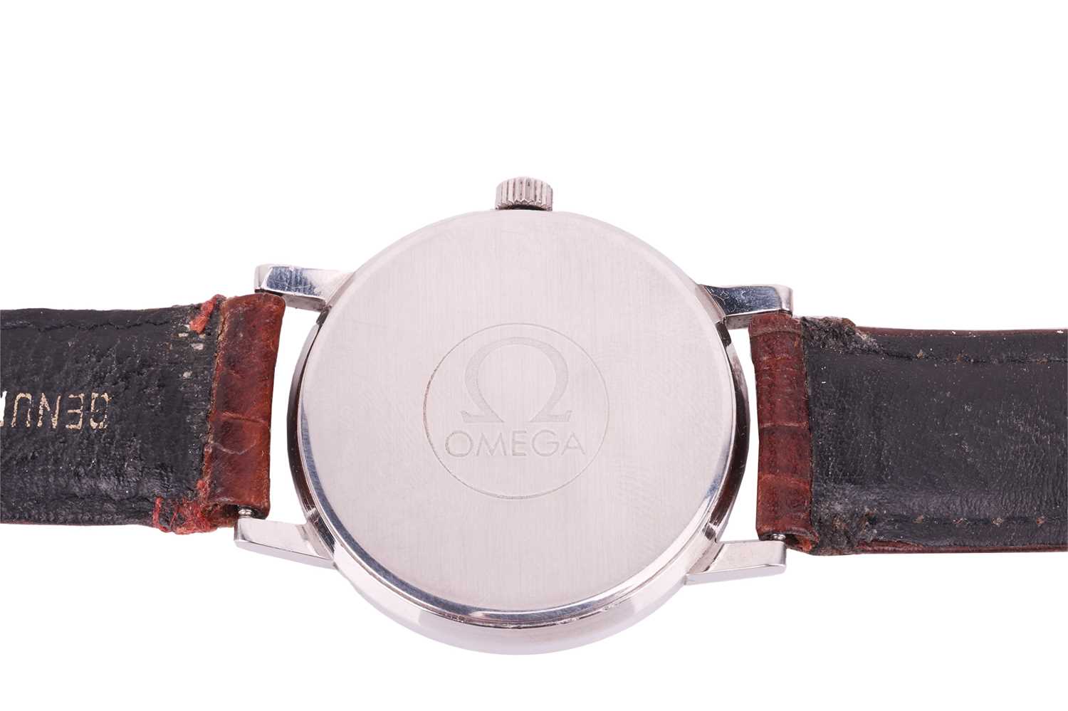 An Omega Geneve Date mechanical watch. Model: 136.0104 Serial: 38676730 Year: 1977 Case Material: St - Image 6 of 9