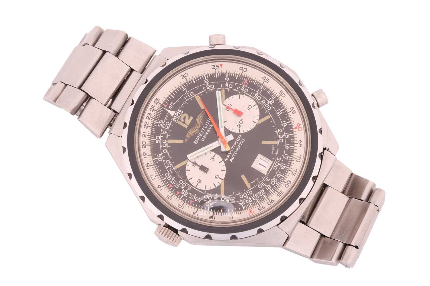 An (IAF) Iraqi Airforce issued Breitling Navitimer automatic reference: 1806 gentleman's wristwatch  - Image 3 of 6