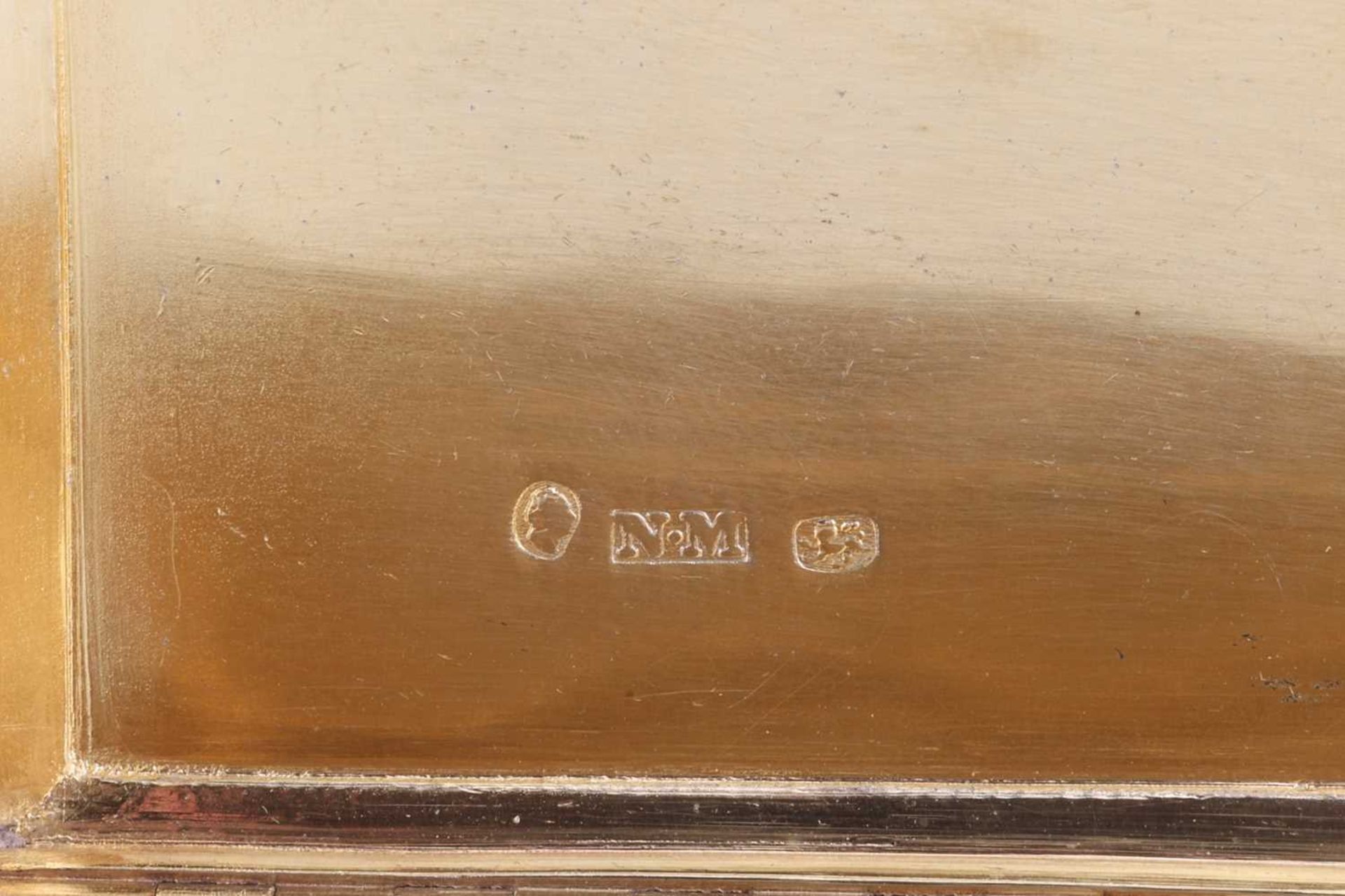 A William IV silver table snuff box by Nathaniel Mills, Birmingham 1837, of bevelled rectangular for - Image 7 of 8