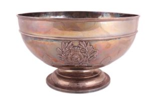 A large silver presentation punch bowl by Hunt &amp; Roskell, Late Storr &amp; Mortimer, London 1902