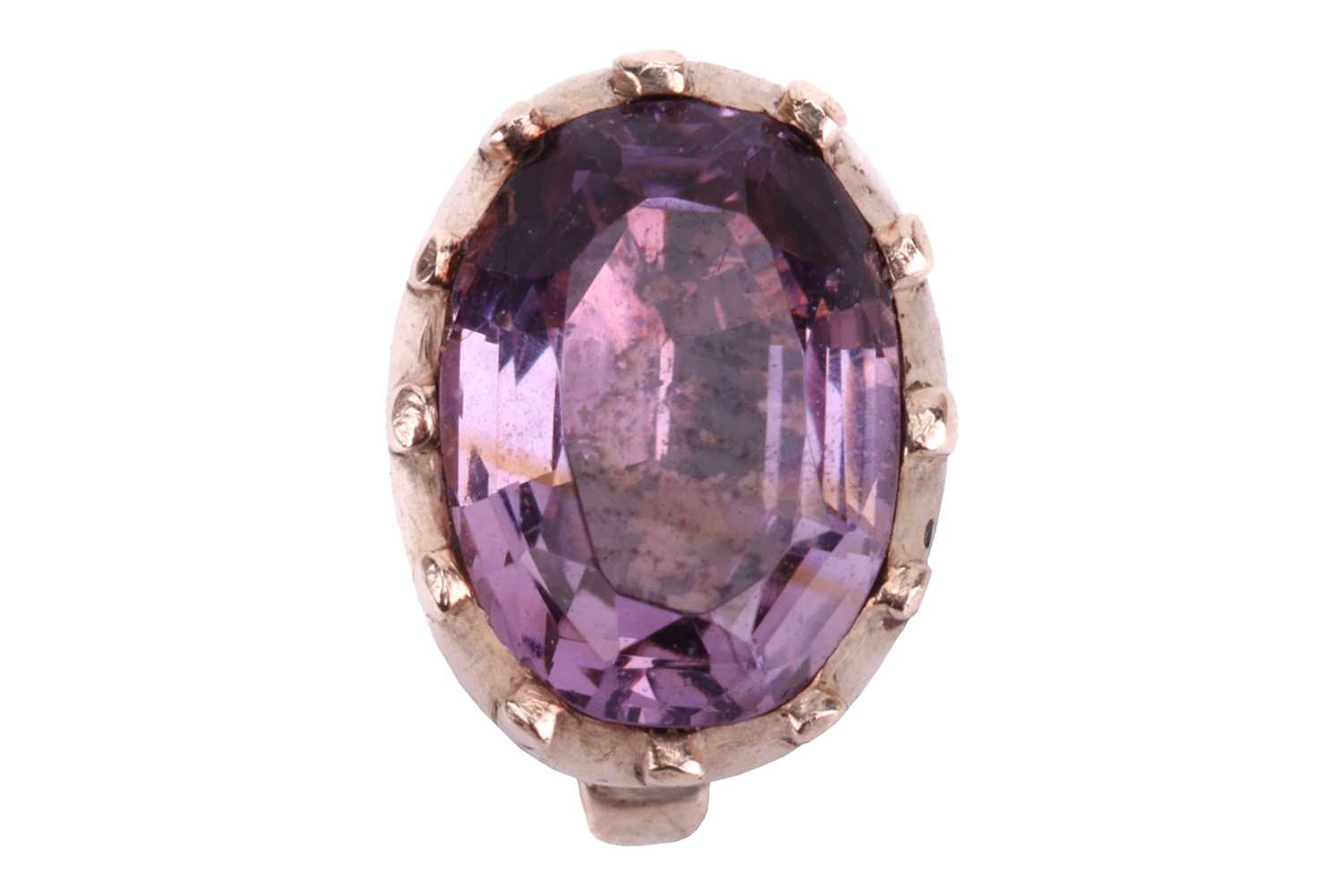 An early to mid 19th-century amethyst and rock crystal parure; comprising a necklace with detachable - Image 9 of 13